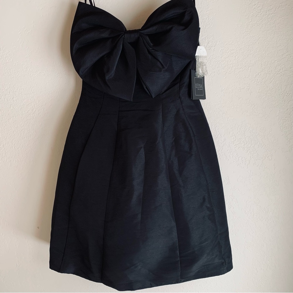 Mac Duggal Black Fit + Flare Strapless Mini Dress Black Party Dress Size 2 - Picture 7 of 12